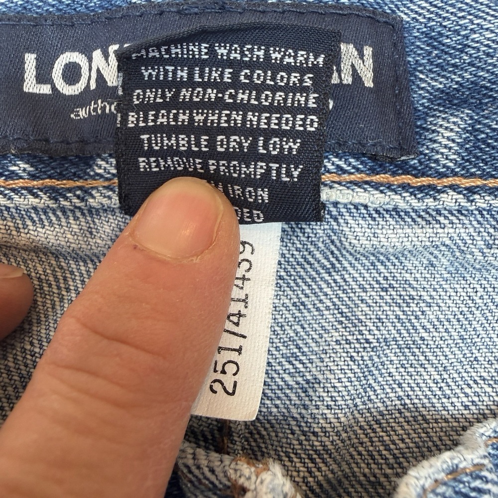 Vintage 90s London Jean Straight Leg Cotton Blue Denim Jeans Size 4 Normcore Y2K - Picture 7 of 12
